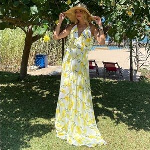 Yellow Floral Maxi Dress